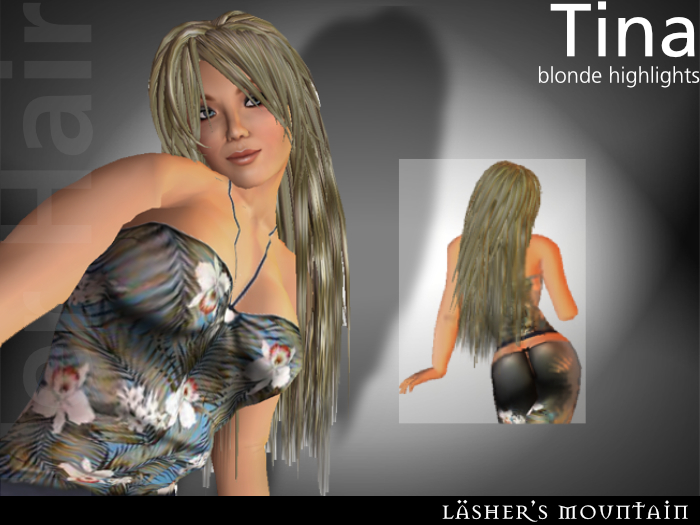 TINA Fine Long Flexi BLONDE HIGHLIGHTS HAIR