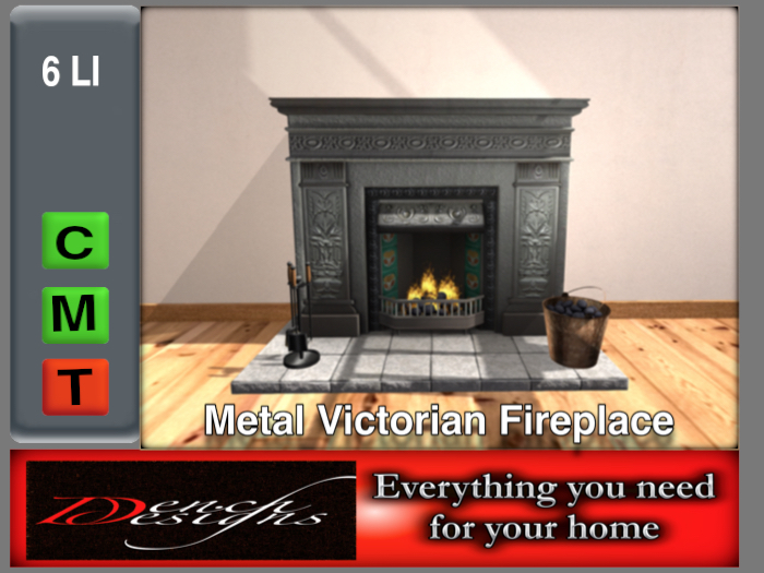 *Dench Designs* Metal Victorian Fireplace