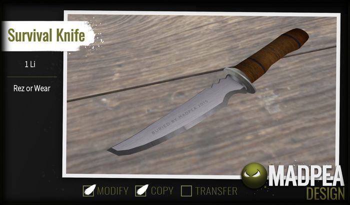 MadPea Buried Survival Knife MP