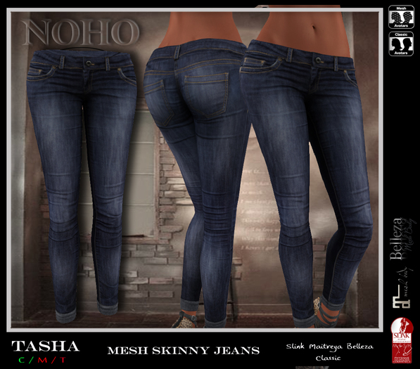 [NOHO] Tasha Skinny Jeans [fitmesh box] blue