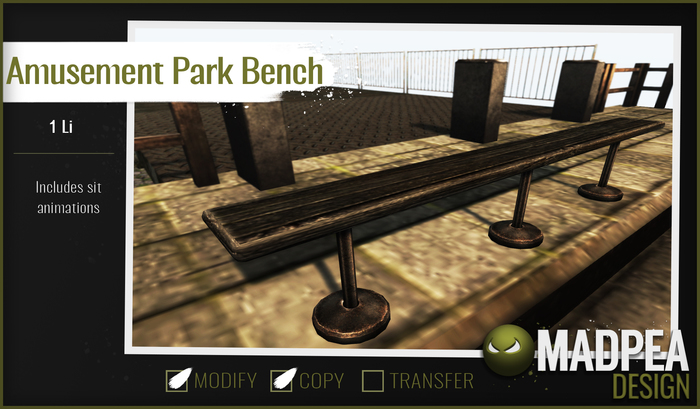 MadPea Amusement Park Bench