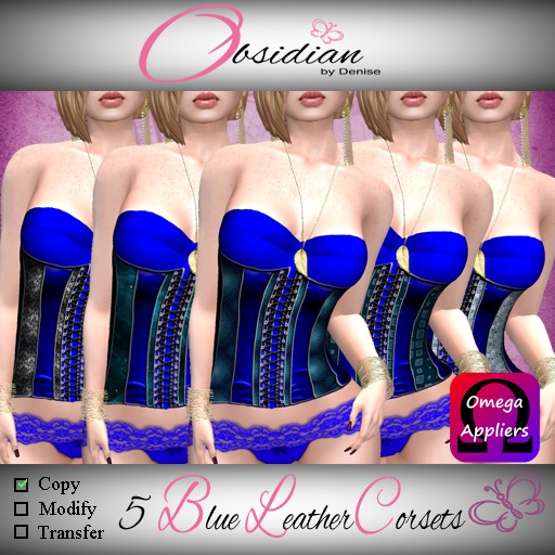 ::OBD::5 Blue Leather Corsets  [Omega] 