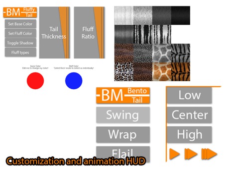 Second Life Marketplace - -BM- Fluffster Bento Tail (w/ Animesh support)