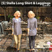 s stella long shirt leggings plaid blue ad