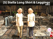 [S] Stella Long Shirt & Leggings White