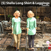 [S] Stella Long Shirt & Leggings Turquoise