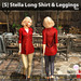 s stella long shirt leggings red ad