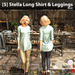 s stella long shirt leggings blue ad
