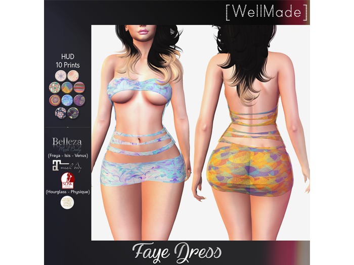 [WellMade] Faye Dress - HUD Colors