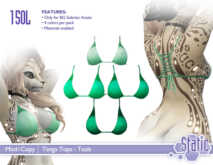 ::Static:: Tanga Tops - Teals