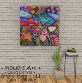 || When I'm Bored || Decor || 100% Mesh || Quad Canvas ||  Flowers Art