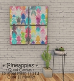 WIB - Quad Mesh Canvas - Pineapples