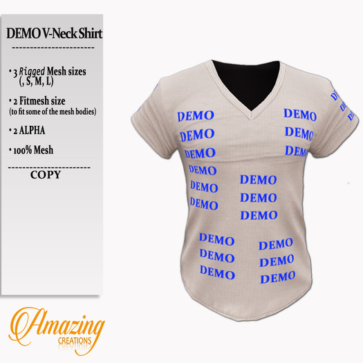 AmAzINg CrEaTiOnS DEMO V-Neck Shirt (VINTAGE)