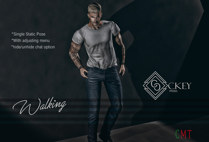 CKEY Poses - Walking (Single Male Static Pose)