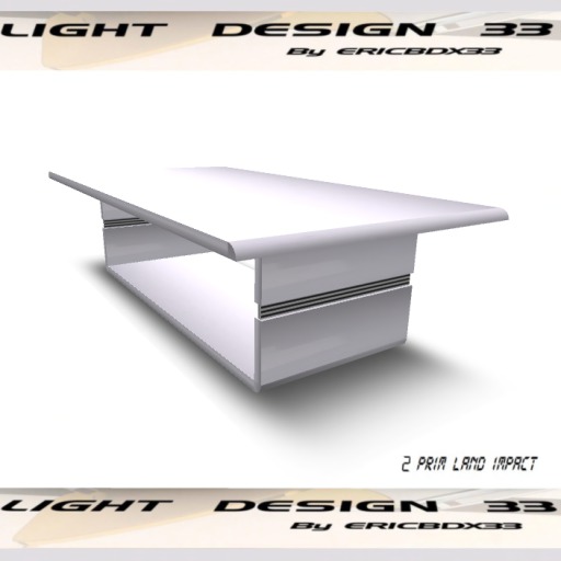 Dining Table Gloss White Mesh 2Prims (Boxed)