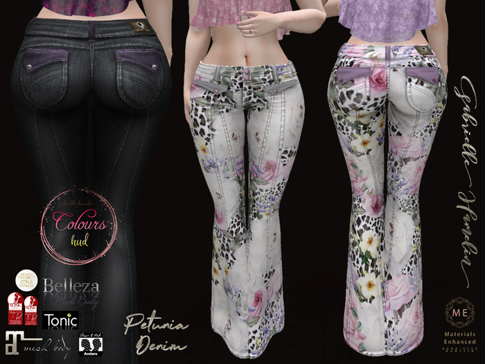 .::Pretty Petunia Denim::. Colours HUD Version