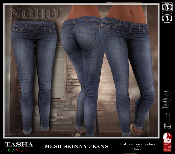 [NOHO] Tasha Skinny Jeans [fitmesh box] mid. blue