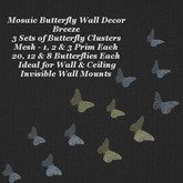 Mosaic Butterfly Wall Decor Breeze