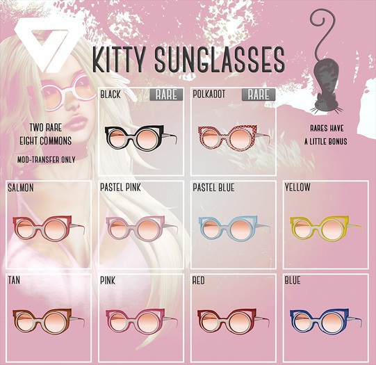 ..::ILLI::.. Black Kitty Sunglasses RARE