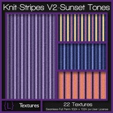 {L} Knit-Stripes V2-Sunset Tones