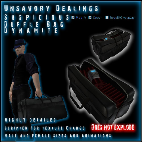 Unsavory Dealings - Suspicious Duffle Bag (Dynamite)
