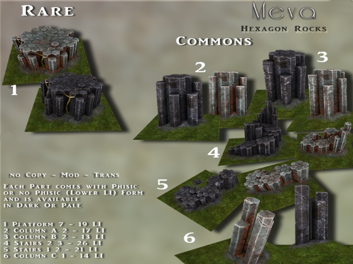 Meva Hexagon Rock Platform Pale Box RARE