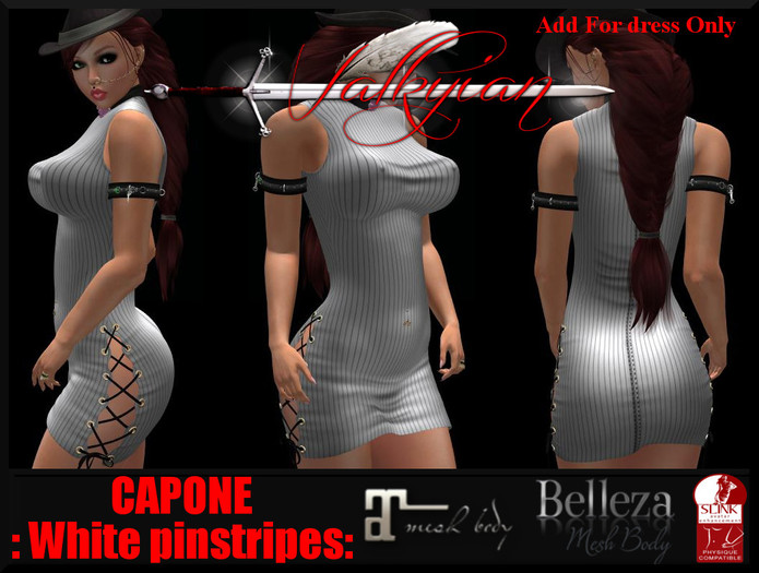 ~Valkyrian~Capone (White) Laced Dress  (BOXED)