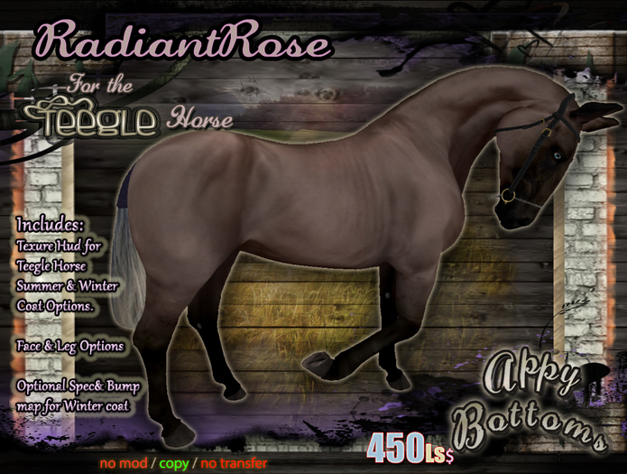 ~AppyBottoms~ Teegle Texture - RadiantRose