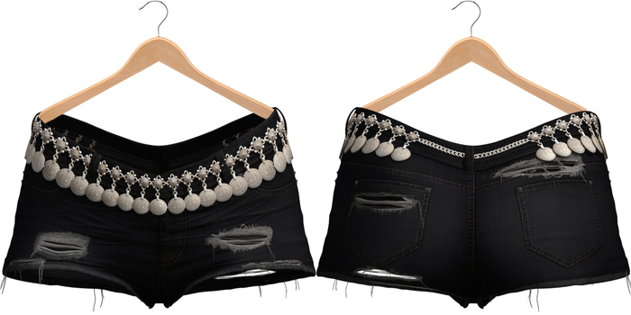 Blueberry - Kiki Shorts - Maitreya, Belleza (All), Slink Physique Hourglass - ( Mesh ) - Black