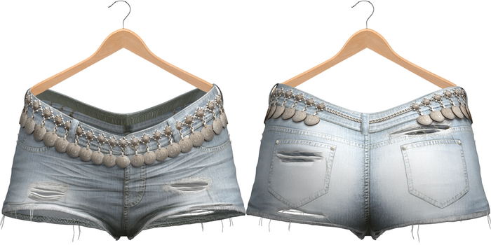 Blueberry - Kiki Shorts - Maitreya, Belleza (All), Slink Physique Hourglass - ( Mesh ) - Ice