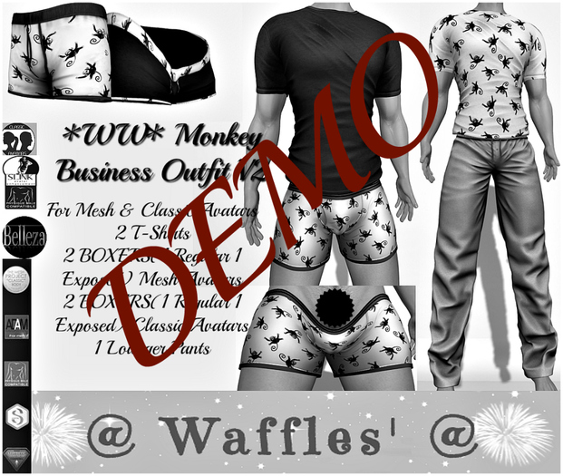 Demo *WW* Monkey Business Male Outfit V2 for Classic & Mesh