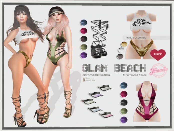 *Tentacio* Glam beach. Sandals pink