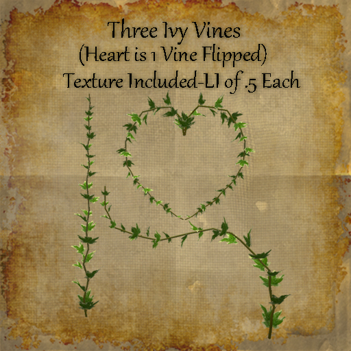 Second Life Marketplace Bad Katz Set of 3 Ivy Vines