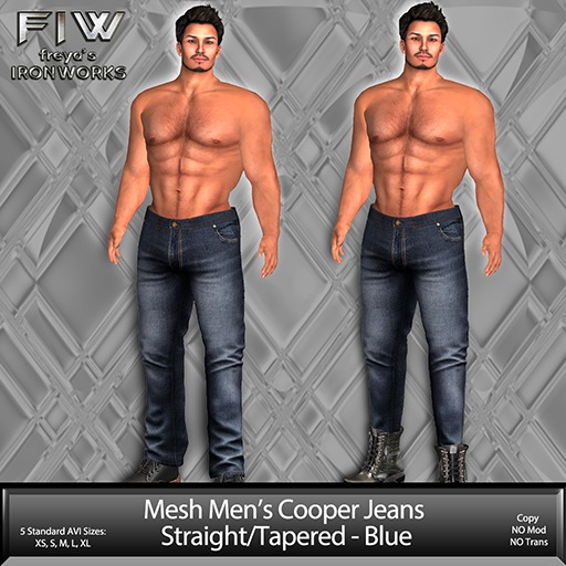 Mesh Mens Cooper Jeans - Blue
