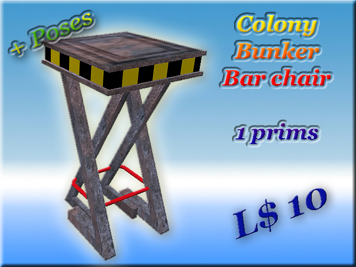 Colony Bunker Bar chair (1 prim)