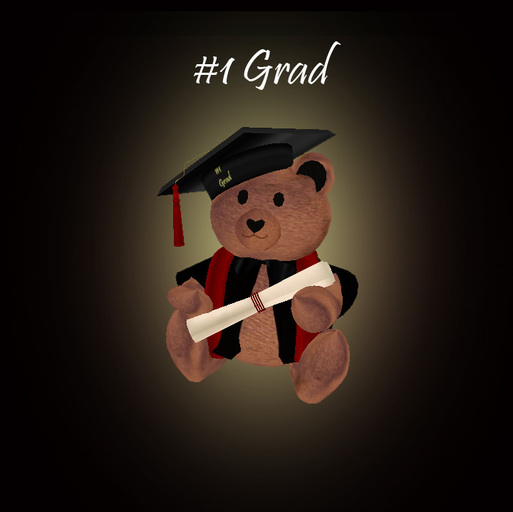 #1 Grad Bear Red