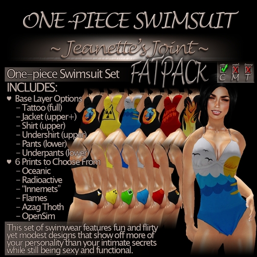 ~JJ~ One-piece Swimsuit (FATpack)