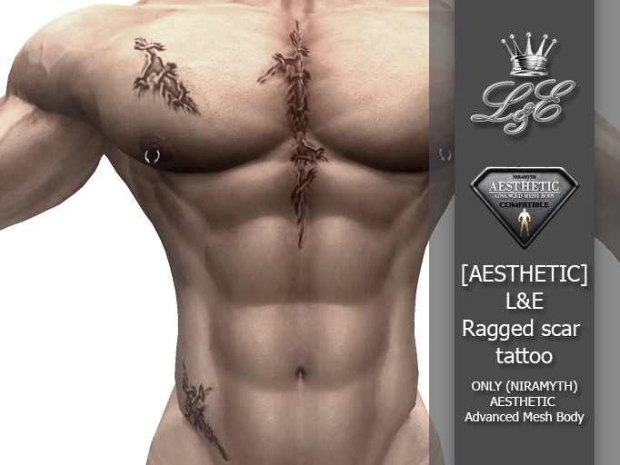 [AESTHETIC] L&E - Ragged scar tattoo Unpack Demo