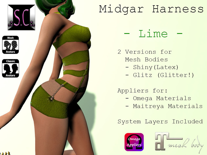 .:S.C:. Midgar Harness - Lime