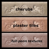 Cherubs plaster tiles - textures