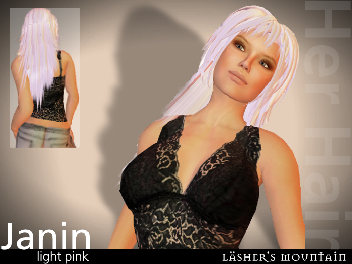 Light Pink JANIN Long Flexi HAIR With Fringe