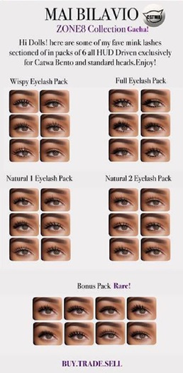 .:Mai Bilavio:. Natural 1 Eyelash Pack (Catwa)UNPACK