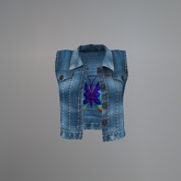 Rainbow Butterfly Denim Fitmesh Vest