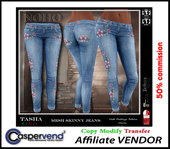 Affiliate Vendor [NOHO] - Tasha Jeans  flowers