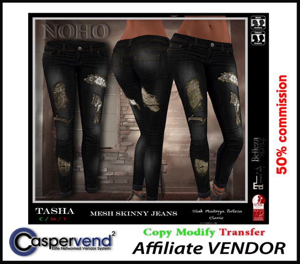Affiliate Vendor [NOHO] - Tasha Jeans black ripped