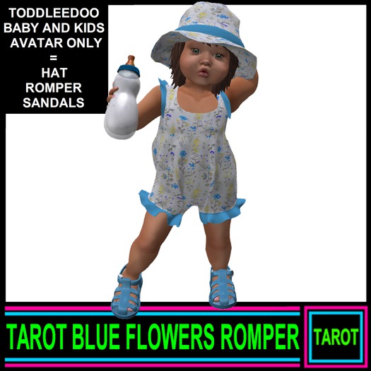 TAROT BLUE FLOWERS ROMPER