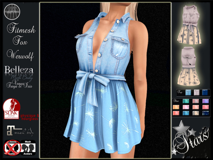 Stars - Maitreya, Slink, Belleza - Nikki fitmesh outfit