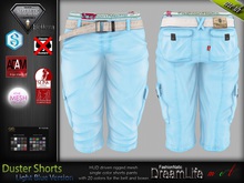 Duster Shorts Pants Light Blue - Fashionnatic