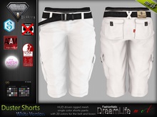 Duster Shorts Pants White - Fashionnatic