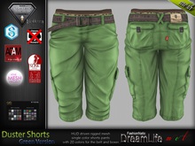 Duster Shorts Pants Green - Fashionnatic